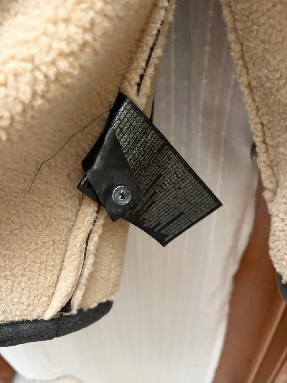 ZARA Oversized fit Faux Shearling Lined Double Breasted Faux Suede Jacket Coat - Picture 8 of 16